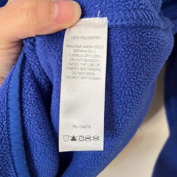 Vineyard Vines Blue Pink Stripe Detail Pullover Fleece Quarter Zip Sweatshirt XS - Picture 10 of 10